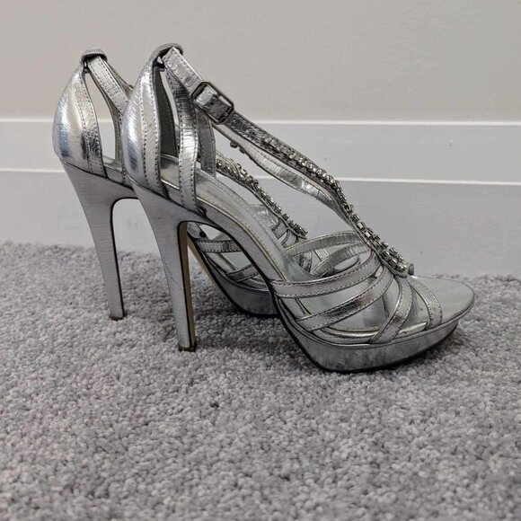 Silver Aldo Rhinestone Heels (size 6) - Picture 2 of 5